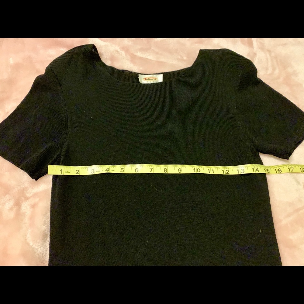 Talbots black knit dress with sweater size Petite - Picture 3 of 8